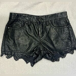 Faux Leather shorts girls 10 rock n’ roll country